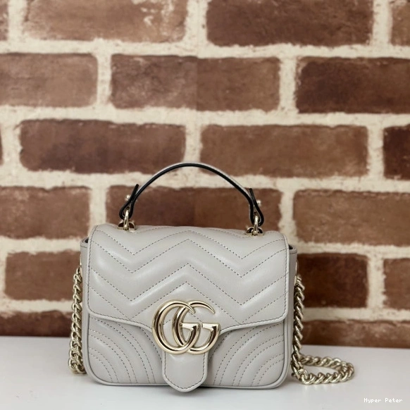 handle GUCCI GG bag-17*13*6CM mini Marmont top 0815
